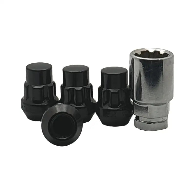 12x1.5 Acorn Wheel Lock Set 1.26’’ Short - Black