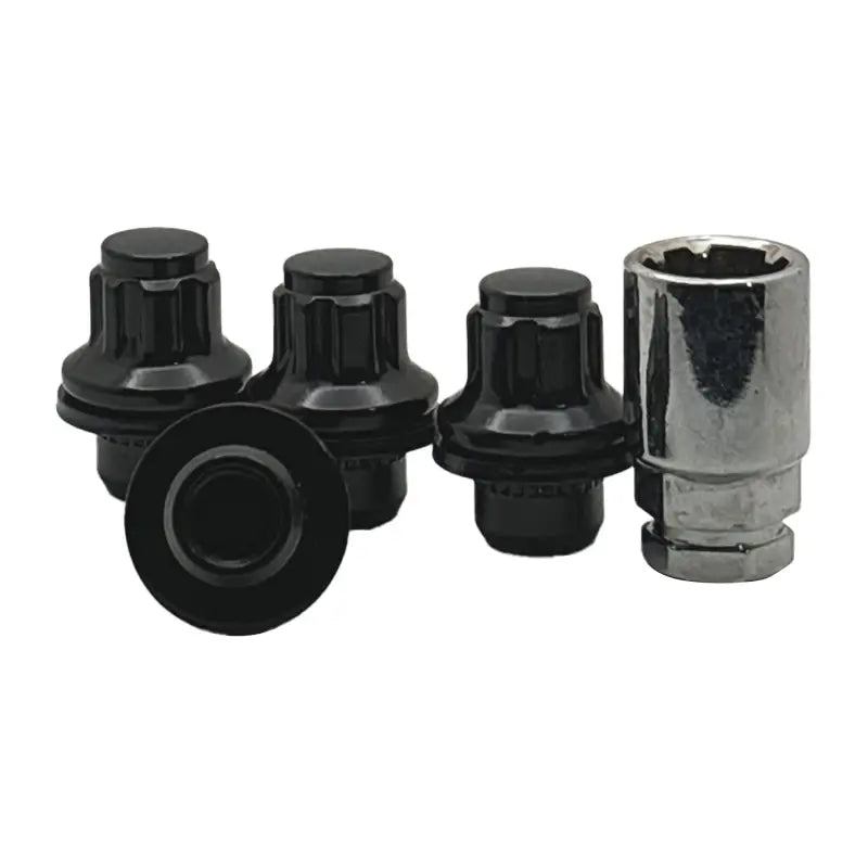 12x1.5 Mag Shank with Washer Wheel Lock Set - Toyota - Black