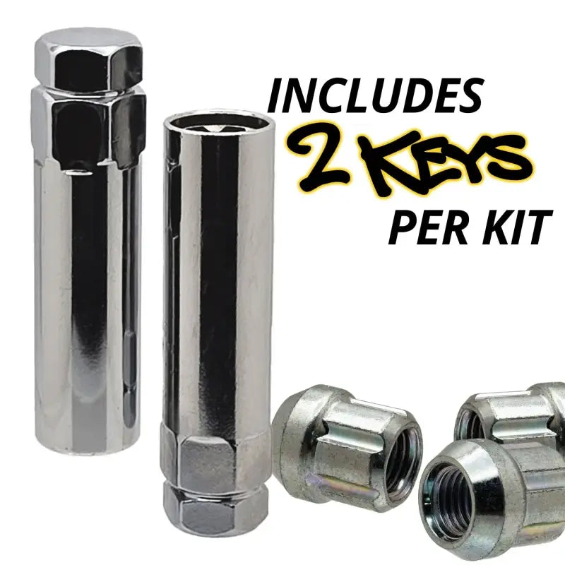 12x1.5 Open Spline Lug Nuts - Zinc / 20 Lug Kit
