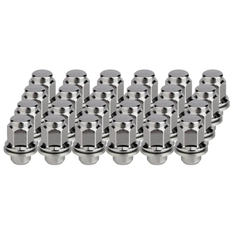 Kit of 24 Toyota OE replacement mag shank lug nuts on a white background.