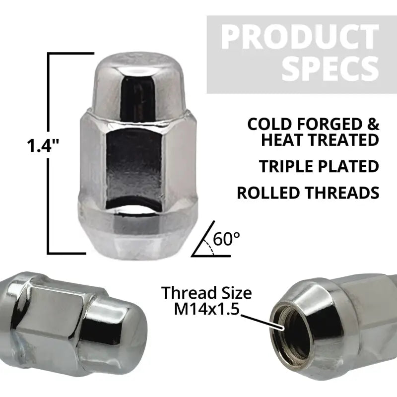 14x1.5 Passenger Car 3/4’’ Hex Lug Nuts