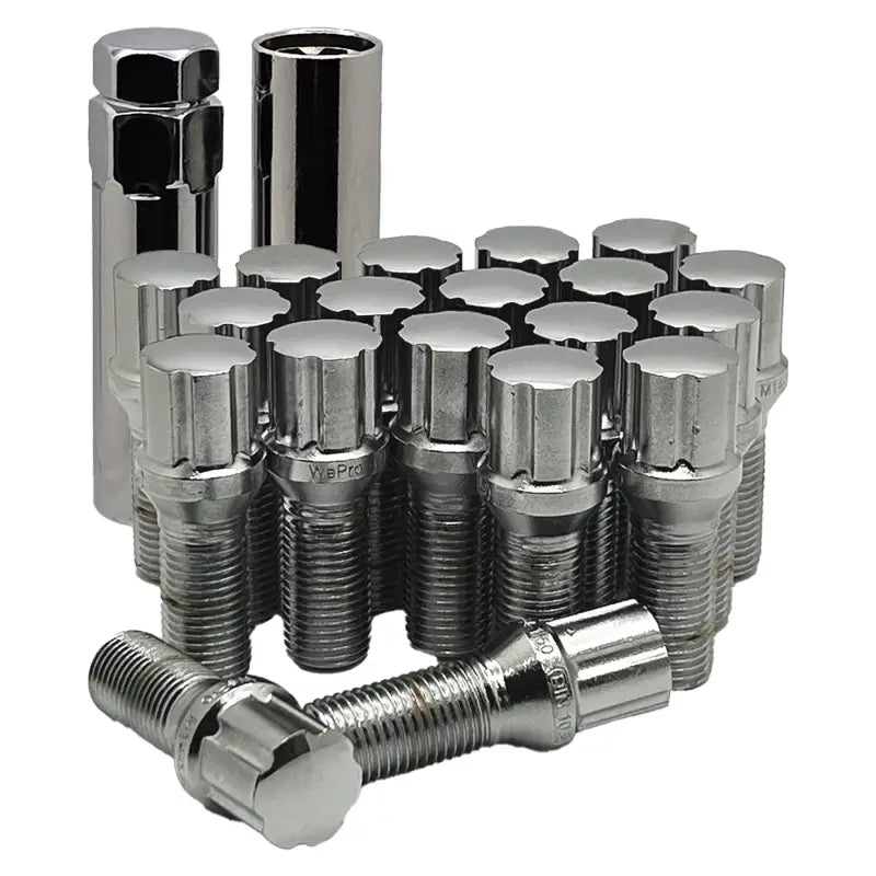 14x1.5 Spline 27mm Lug Bolts - Chrome / 20 Lug Kit