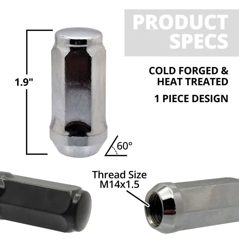 14x1.5 Truck 3/4" Hex Lug Nuts