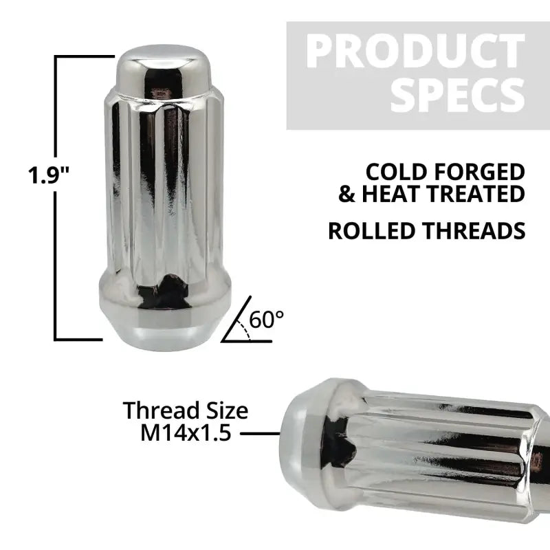 14x1.5 Truck Spline Lug Nuts
