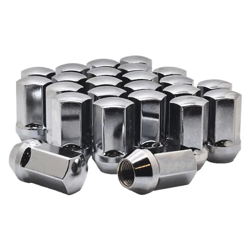 Chevy Silverado GMC Sierra Cadillac Escalade 14x1.5 Large Seat 7/8’’ Hex OE Replacement Lug Nuts - Chrome / 6 Lug Kit