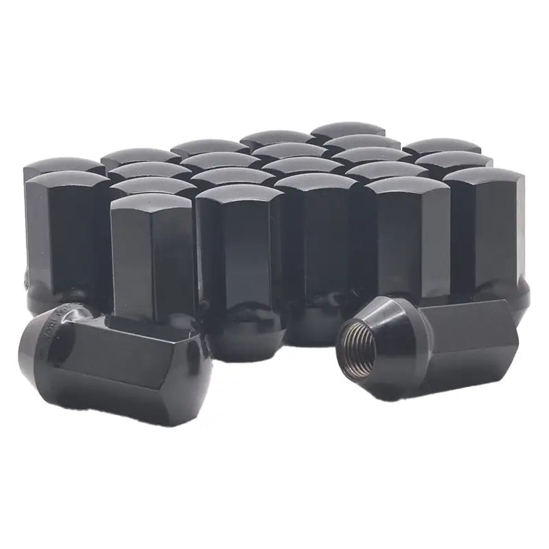Chevy Silverado GMC Sierra Cadillac Escalade 14x1.5 Large Seat 7/8’’ Hex OE Replacement Lug Nuts - Black / 6 Lug Kit