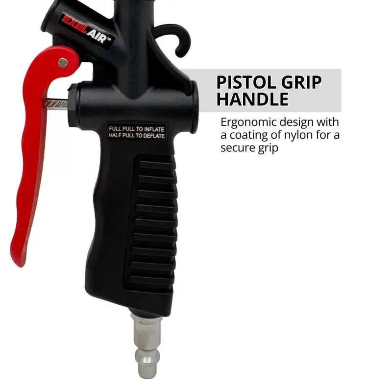 Digital Pistol Grip Inflator/Deflator Tire Gauge - 16’’ Hose