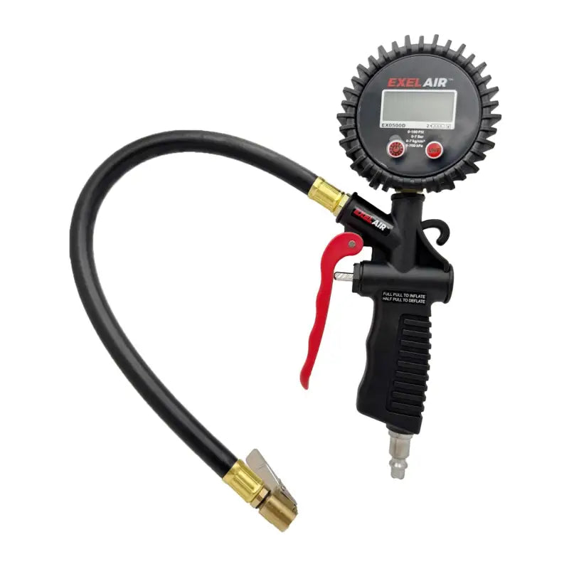 Digital Pistol Grip Inflator/Deflator Tire Gauge - 16’’ Hose
