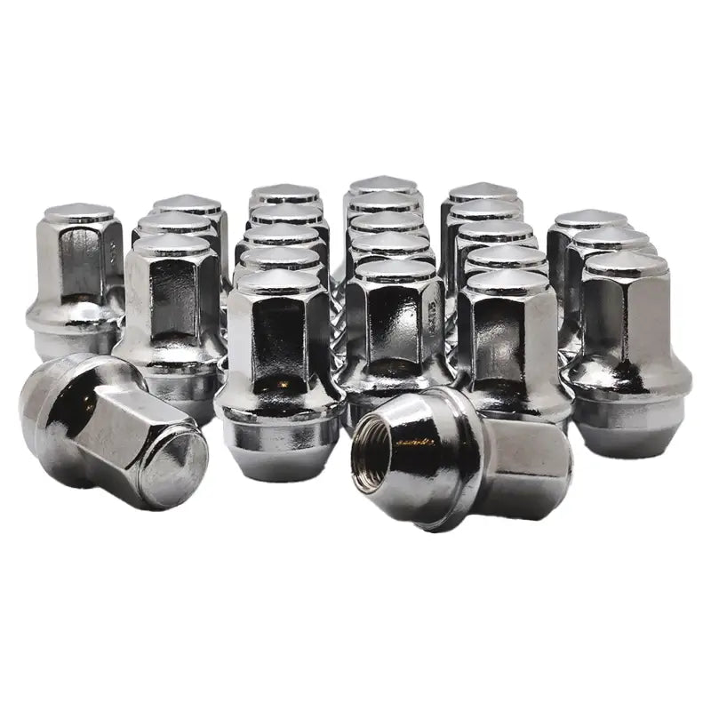 F-150 Navigator 2015 + 14x1.5 Large Seat OE Replacement Lug Nuts - Chrome / 6 Lug Kit