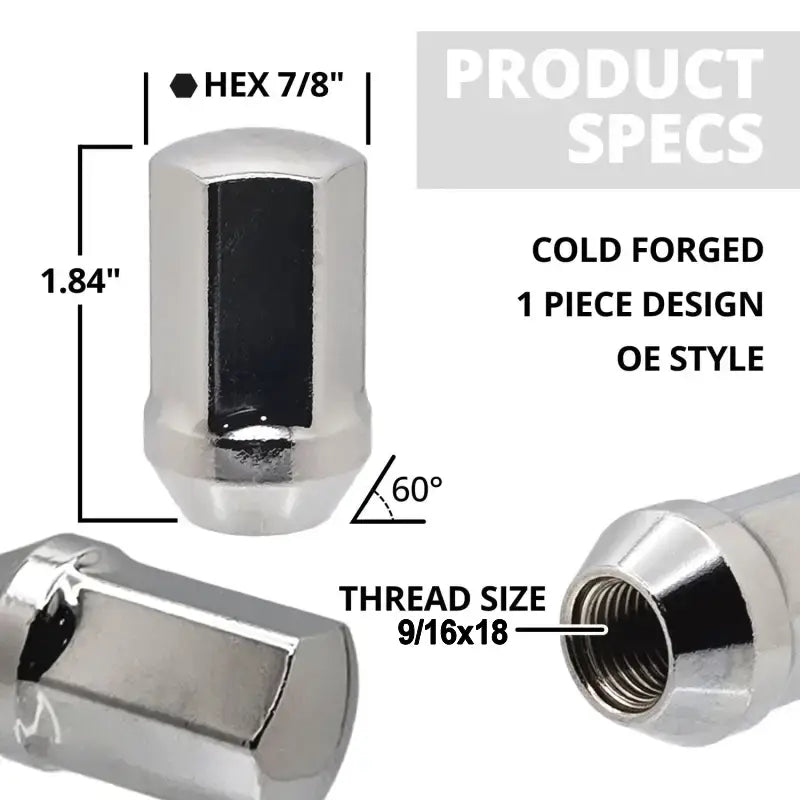 2002-2010 RAM 1500 9/16x18 Thread 7/8" Hex OE Replacement