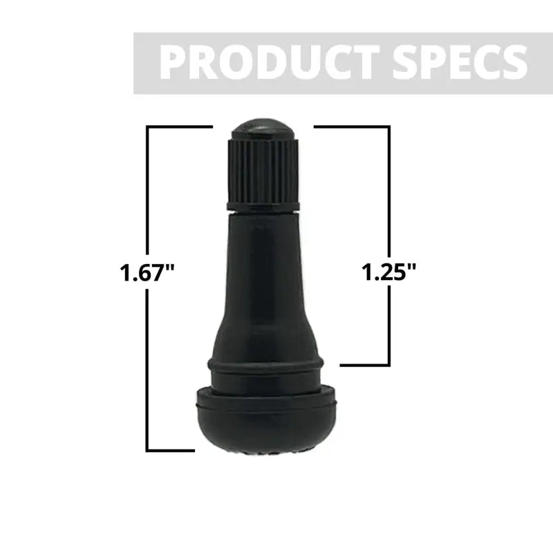 TR413 Rubber Passenger Snap-In Valve Stem - 4 Pack