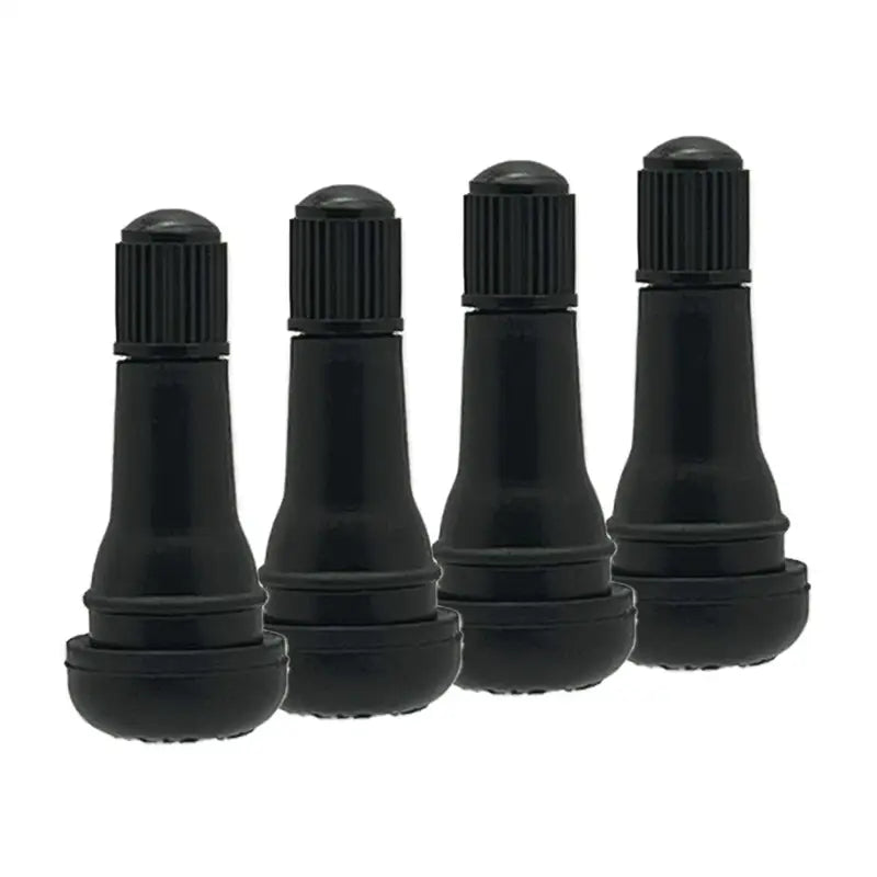 TR413 Rubber Passenger Snap-In Valve Stem - 4 Pack - Black / 4 Pack