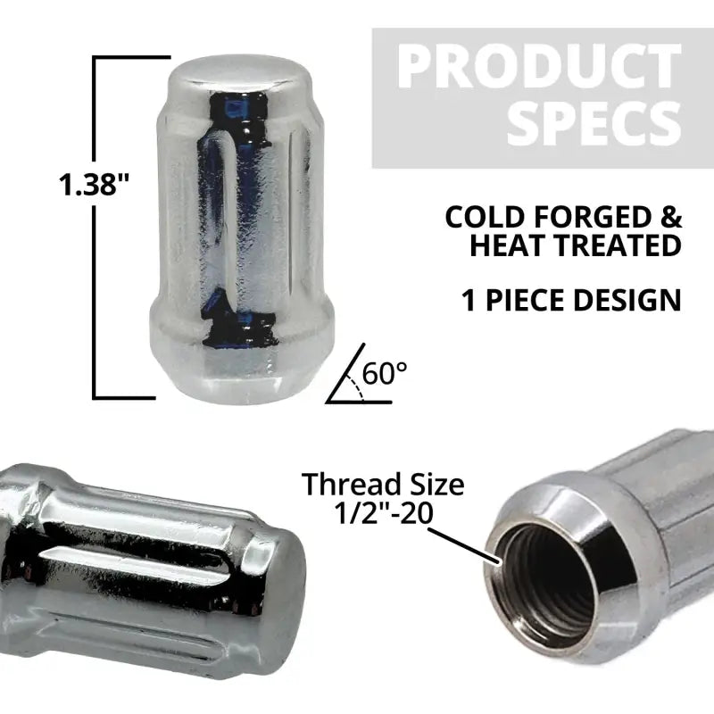 1/2x20 Passenger Car Spline Lug Nuts