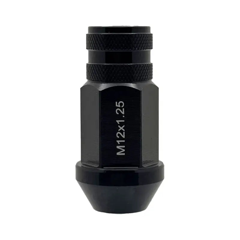 12x1.25 7075 T6 Aluminum Open End Racing Lugs 2.05’’ Tall - Black - 20 Lug Kit