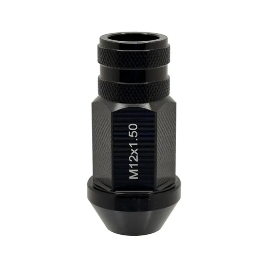 12x1.5 7075 T6 Aluminum Open End Racing Lugs 2.05’’ Tall - Black - 20 Lug Kit