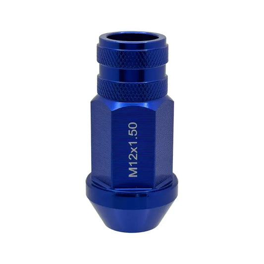 12x1.5 7075 T6 Aluminum Open End Racing Lugs 2.05’’ Tall - Blue - 20 Lug Kit