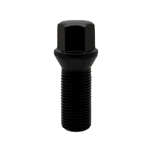 KarbonBlack 12x1.5 17mm hex conical bolts on white background.