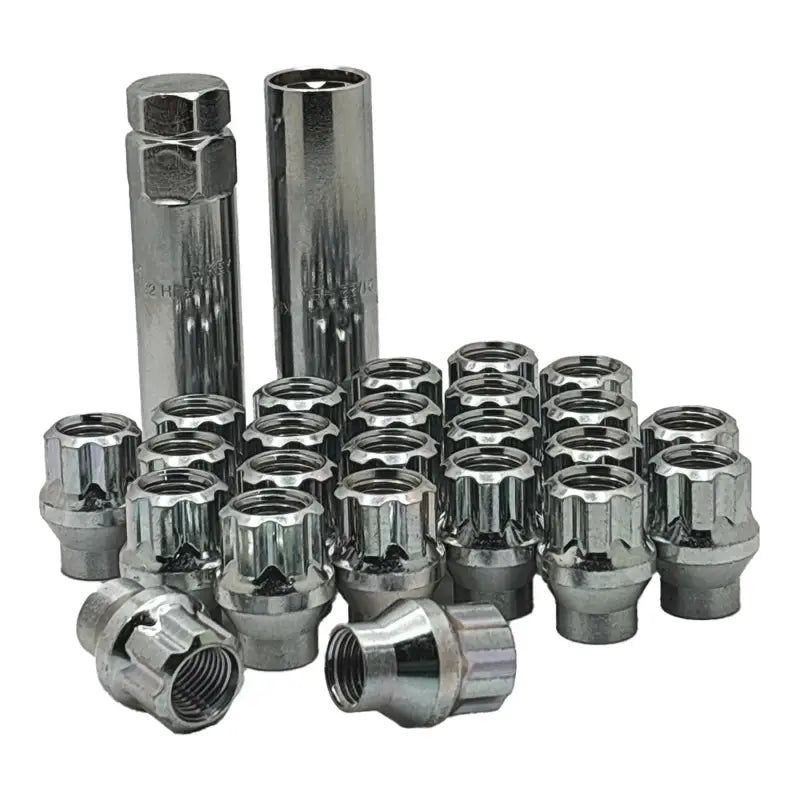12x1.5 Open ET Spline Lug Nuts - Chrome / 24 Lug Kit