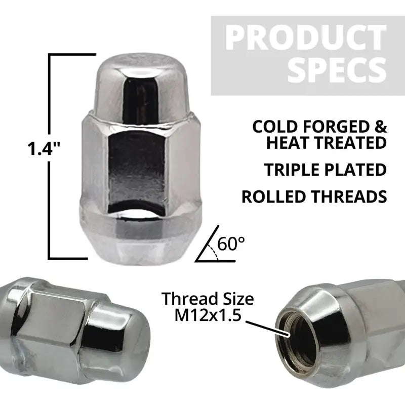 12x1.5 Passenger Car 3/4’’ Hex Lug Nuts