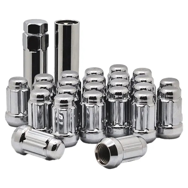 12x1.5 Passenger Car Spline Lug Nuts - Chrome / 20 Lug Kit