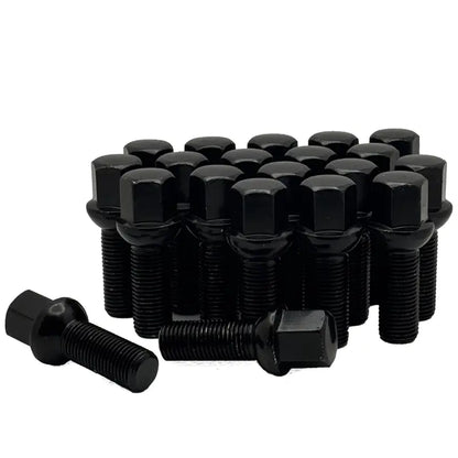 A 20 piece kit of black 14x1.5 17mm hex 33mm ball bolts.