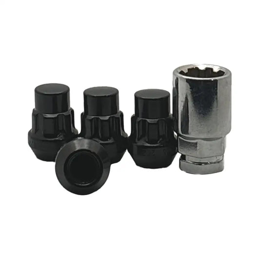 14x1.5 Acorn Wheel Lock Set 1.26’’ Short - Black