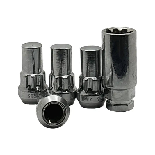14x1.5 Chrome Acorn Wheel Lock Set 1.75’’ Tall