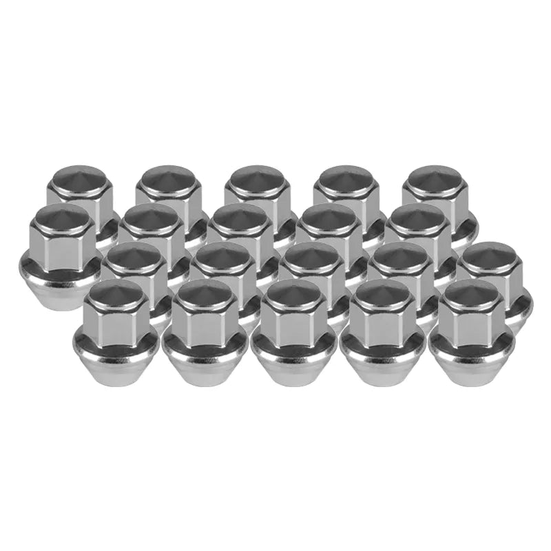 20 piece kit of OE replacement lug nuts on a white background
