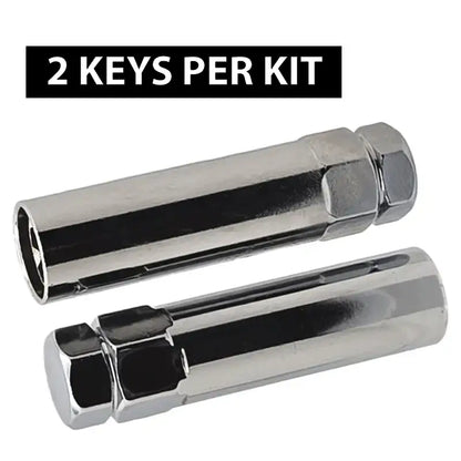 Two 6 point spline lug keys.