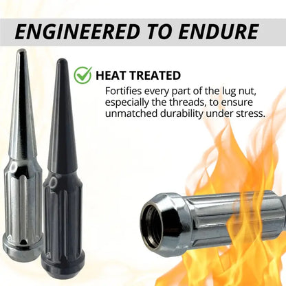 14x1.5 Spline Spike Lug Nuts