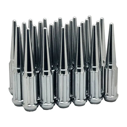 14x1.5 Spline Spike Lug Nuts - Chrome / 6 Lug Kit