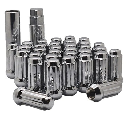 14x1.5 Truck Spline Lug Nuts - Chrome / 32 Lug Kit