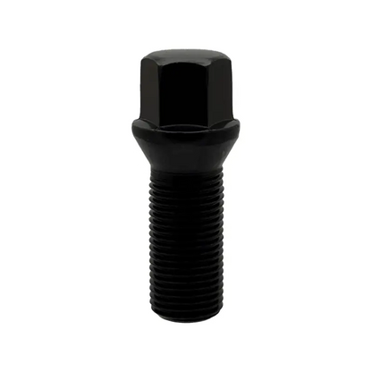 Black 16x1.5 17mm hex 32mm conical bolts.