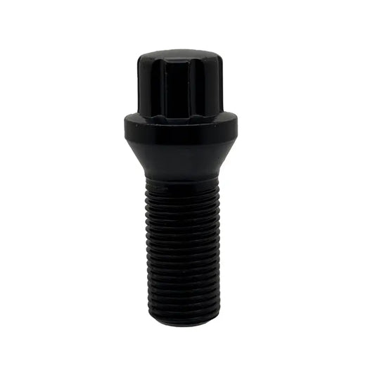Black 16x1.5 spline 30mm conical bolts.