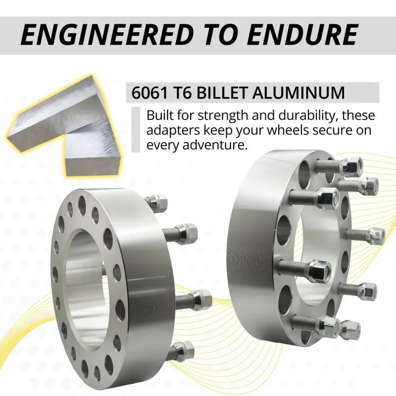 2011 + GM 2500 8x180 to 8x180 Wheel Adapter 2.0’’ Thick | 14x1.5 | 125.6 CB