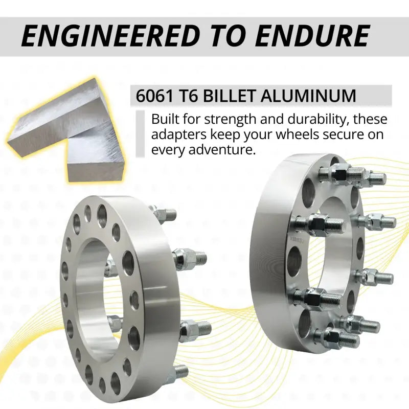 8x180 to 8x180 Wheel Adapter 1.5’’ Thick | 14x1.5 | 124.3mm CB