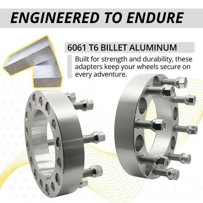8x6.5’’ to 8x170 Conversion Wheel Adapter 1.5’’ Thick | 14x1.5 | 126.15mm CB