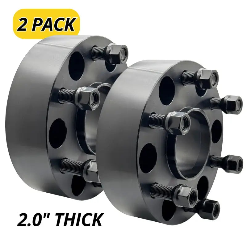 Chevy/GM 6x5.5 to 6x5.5 1.25’’-2’’ Thick Hubcentric Wheel Adapter | 14x1.5 | 78.1 CB - 2 Pack / 2.0’’
