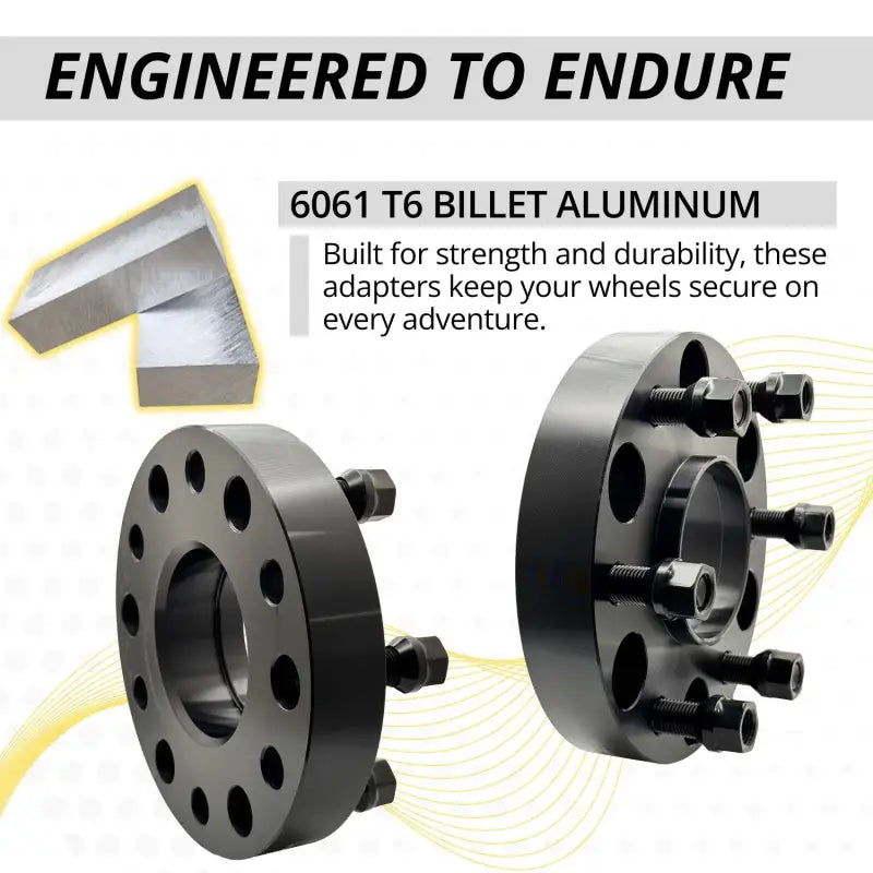 Chevy/GM 6x5.5 to 6x5.5 1.25’’-2’’ Thick Hubcentric Wheel Adapter | 14x1.5 | 78.1 CB