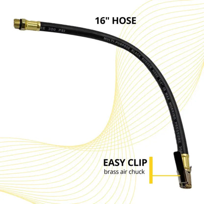 Digital Pistol Grip Inflator/Deflator Tire Gauge - 16’’ Hose