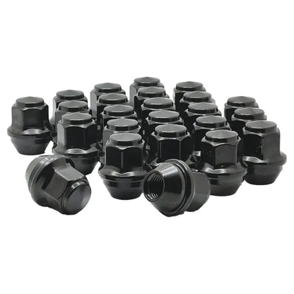 Ford Bronco Ranger Fusion Focus Escape 12x1.5 19mm hex OE Replacement Lug Nuts - Black / 24 Lug Kit