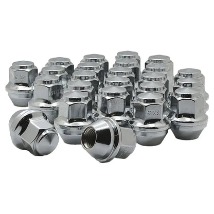 Ford Bronco Ranger Fusion Focus Escape 12x1.5 19mm hex OE Replacement Lug Nuts - Chrome / 24 Lug Kit