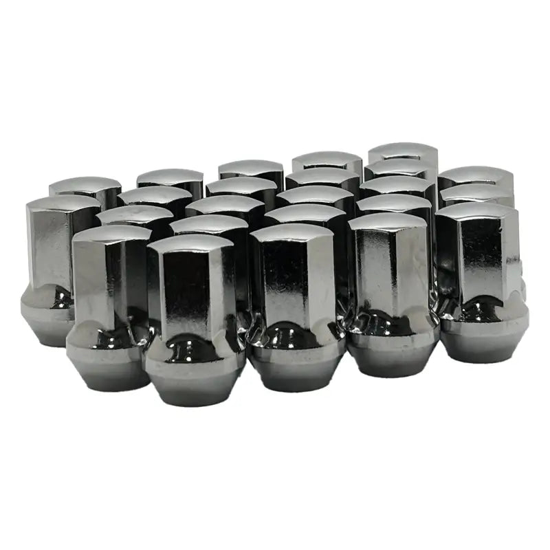 Ford Explorer Mustang Edge 14x1.5 Large Seat 13/16’’ Hex OE Replacement Lug Nuts - Chrome / 20 Lug Kit