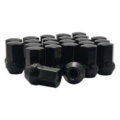 Ford Explorer Mustang Edge 14x1.5 Large Seat 13/16’’ Hex OE Replacement Lug Nuts - Black / 20 Lug Kit