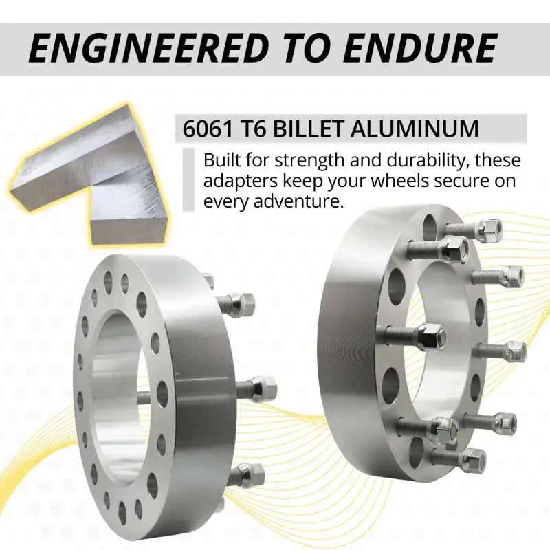 Ford F-350 Dually 2005 + / Ram 3500 Dually 2019 + 8x200 to 8x200 Wheel Adapter 2.0’’ Thick | 14x1.5 | 146 CB