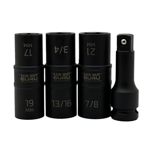 1/2" Drive 4 piece flip socket set