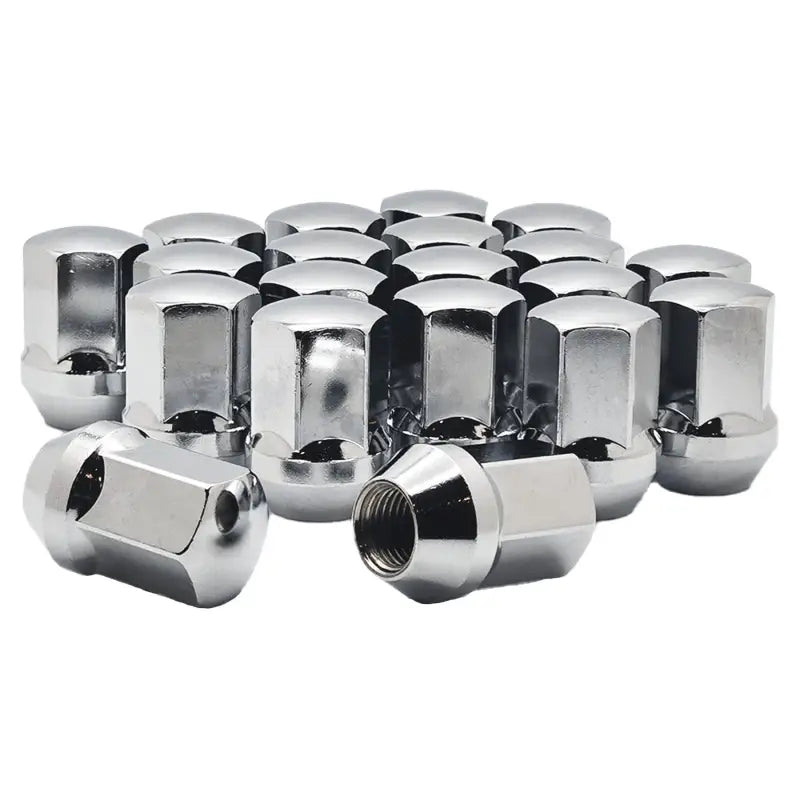Ram 1500 Charger Challenger Jeep JL GM 1500 14x1.5 Large Seat 7/8’’ Hex OE Replacement Lug Nuts - Chrome / 24 Lug Kit