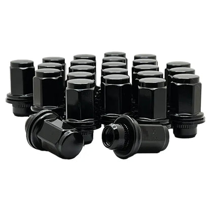 Toyota Tacoma 4Runner FJ Cruiser 12x1.5 Mag Seat OE Replacement Lug Nuts - Black / 6 Lug