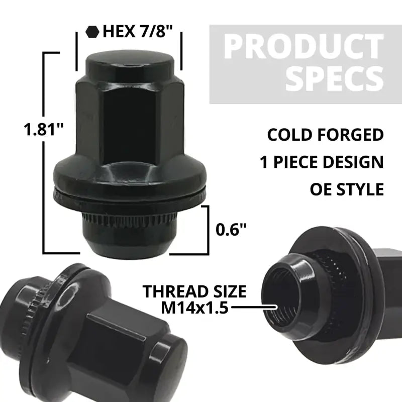 Toyota Tundra Land Cruiser Lexus LX570 14x1.5 Duplex Mag Shank OE Replacement Lug Nuts