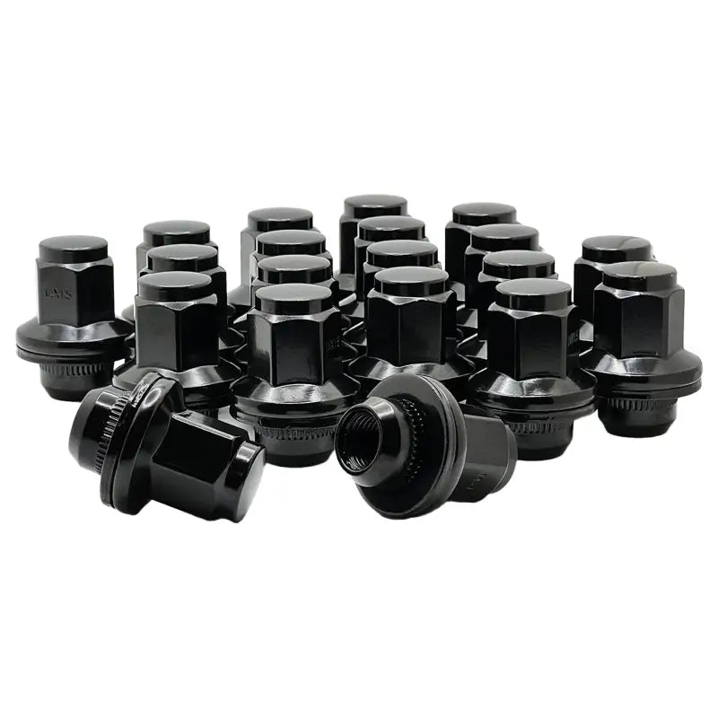 Toyota Tundra Land Cruiser Lexus LX570 14x1.5 Duplex Mag Shank OE Replacement Lug Nuts - Black / 5 Lug